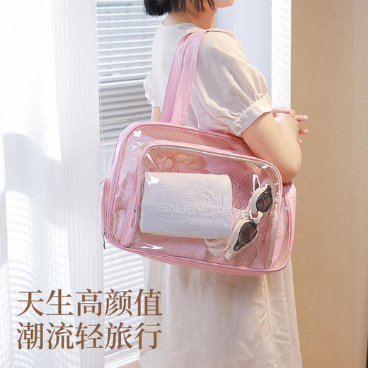 【整套运动装备！只需一包带走】防水沙滩包干湿分离健身运动包洗漱化妆包收纳泳镜泳衣游泳包，加大开口，轻松拿取放置。ry 商品图3