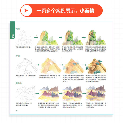 水彩风景入门*学500例 水彩风景插画教程*基础入门 风景写生速写素材案例临摹册 商品图4