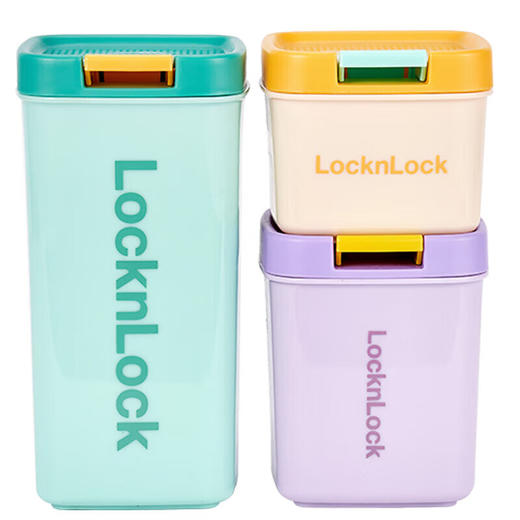 乐扣乐扣 玩趣密封罐三件套 HTE824S3FU  220mL+310mL+650mL 商品图0