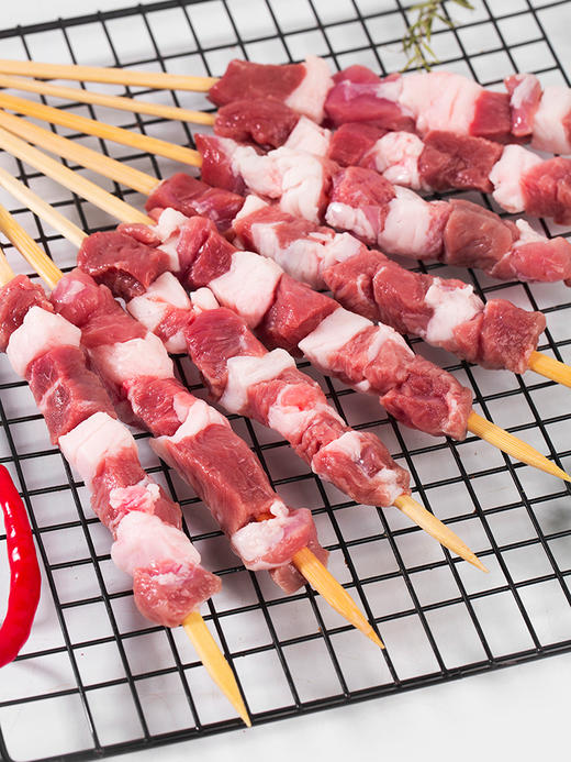 宁鑫盐池滩羊肉串50串 烧烤食材1kg  户外烧烤宁夏羊肉 （158包邮） 商品图4
