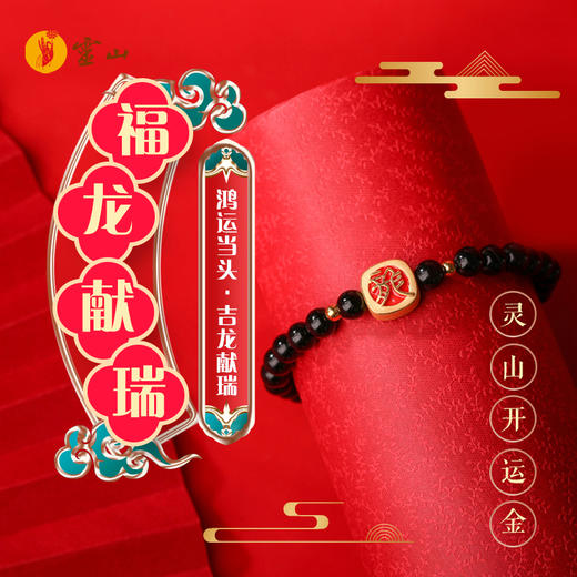 灵山开运金·鸿运·福龙献瑞黄金手绳 商品图0