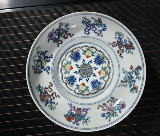 斗彩暗八仙果盘 商品图0