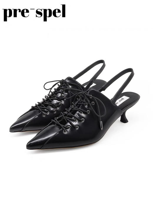 开边珠系带穆勒鞋 商品图3