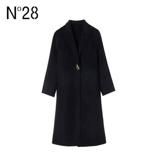 N°28 肚腩克星“纸片人大衣山羊绒”女装毛呢外套修身显瘦中长款大衣8251D232  商品图4