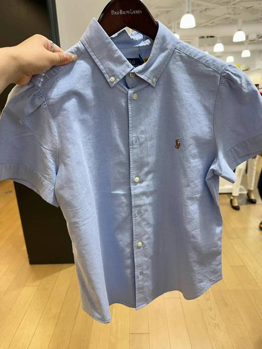 💰680/件‼️⚠️拉夫劳伦新款女士夏季牛津棉短袖衬衣，衬衫是彩色小马标搭配泡泡泡袖设计哦🤍😍通勤约会聚会都适合😊 商品图2