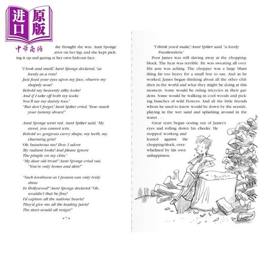 预售 【中商原版】罗尔德达尔 詹姆斯与大仙桃 美版 James And The Giant Peach Roald Dahl 儿童文学经典奇幻小说 英文原版进口图书 商品图3