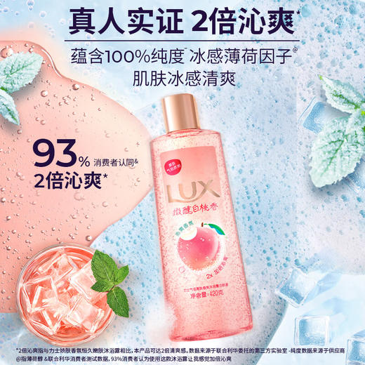 力士气泡爽肤香氛沐浴露微醺白桃香 420G*2瓶 商品图1