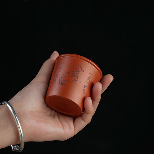 原矿朱泥杯一花一世界宜兴紫砂个人杯陶瓷主人杯茶杯功夫品茗杯高档茶具 商品图1