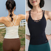 【裸感】一体杯胸垫美背背心 胸前交叉带 防走光 绞花带美背 瑜伽健身上衣 商品缩略图5