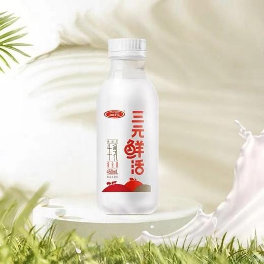 三元450ml鲜活瓶装高温杀菌乳 商品图2