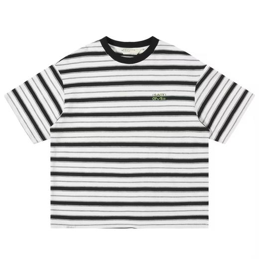早乙女惠子saotome/STMDX240202/条纹logo印花短袖T恤 商品图4