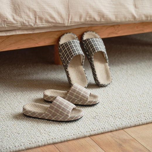 木墨|亚麻开口拖鞋 商品图4