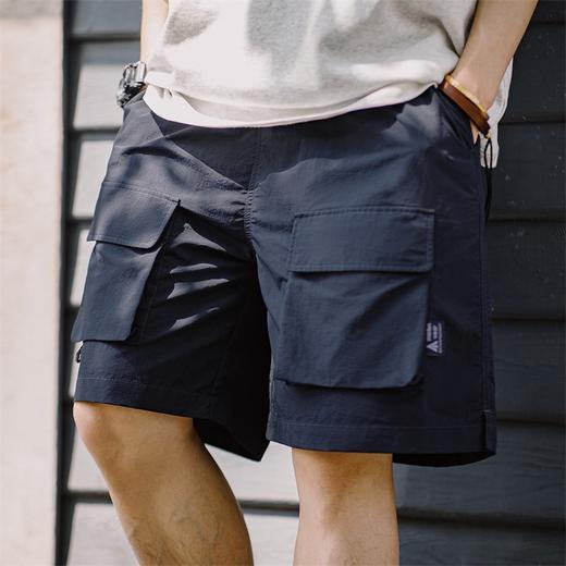 马登工装山系户外多口袋机能短裤休闲直筒松紧腰抽绳五分裤男夏季 商品图0