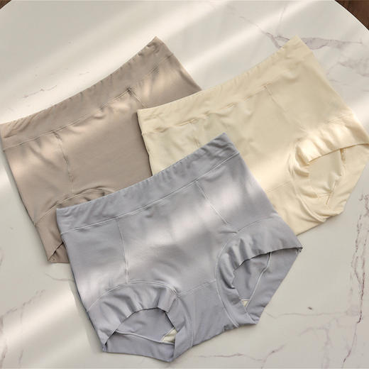 【无痕高弹提臀】官网200+！3条装华歌er无尺码大弹力包容内裤女 全包臀真丝桑蚕丝底裆三角裤 商品图4