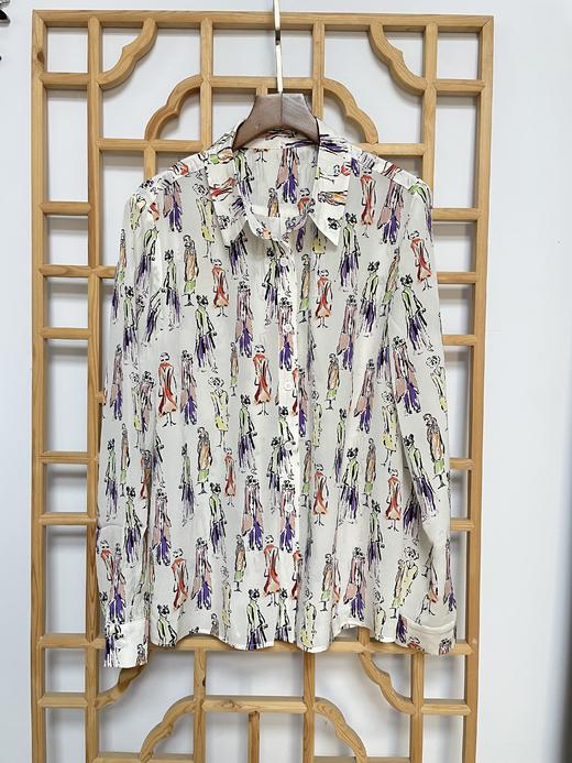 丁摩 新款真丝衬衫时尚长袖衬衫印花修身桑蚕丝衬衫20-149HS-DS399 商品图8