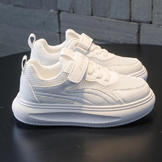 儿童运动鞋男女童软底中大童网面透气防滑轻便百搭小白鞋聚 商品图7