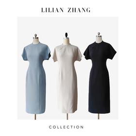 2301075  C系列-定制—收藏级——“温婉娴雅”—新中式改良旗袍风连衣裙RJ082