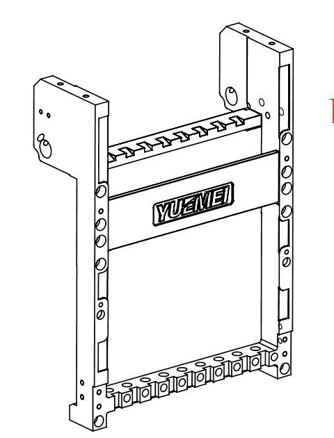 HS9针针杆架  40HS04000239 （图片为3针针杆架，实发9针）