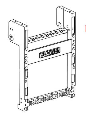 HS9针针杆架  40HS04000239 （图片为3针针杆架，实发9针）