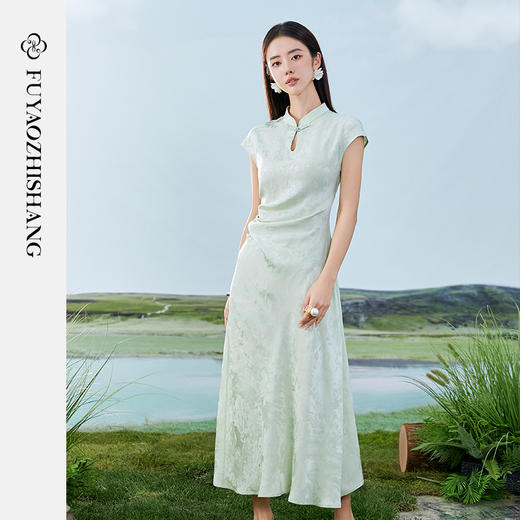 IWY/扶摇系列 夏季醋酸提花优雅气质小香风女裙 FYQ357 商品图0