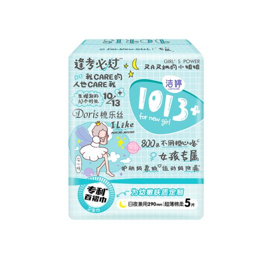 洁婷1013+290mm5片透气棉夜用卫生巾NH105 商品图0