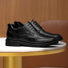 隐形增高7cm男士皮鞋商务休闲男皮鞋英伦透气内增高男鞋百搭黑色 商品缩略图1