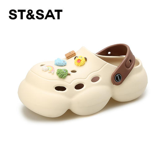 星期六软萌可爱云朵厚底增高洞洞鞋SSC21100YN 商品图8