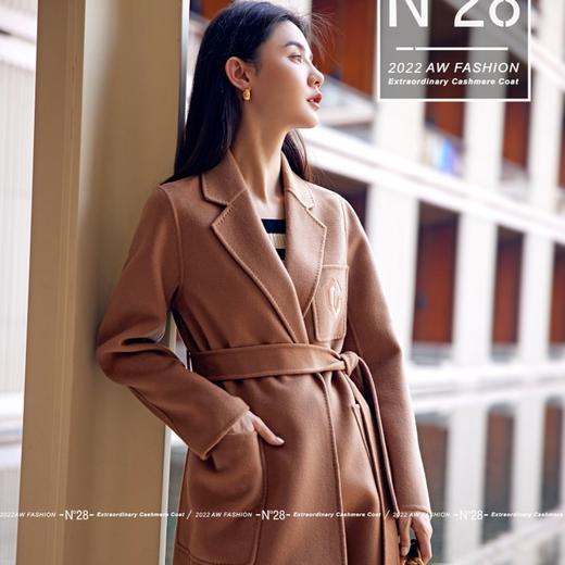 N°28【双c】气质女装毛呢外套秋冬长款大衣8251D299 商品图2