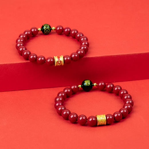 好运连珠 吉庆圆满 紫金砂手串朱砂手链 8mm 商品图1