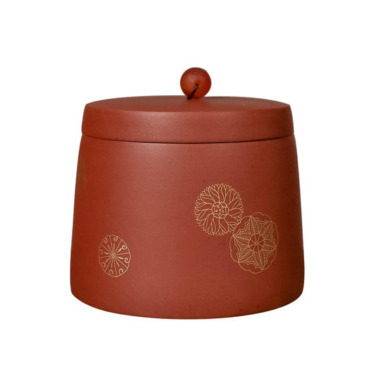 茶香记 紫砂清水泥 皮球花茶叶罐 好泥料打底 精致好用 宜用宜品 商品图4