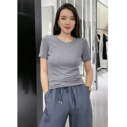 N°28【2+1 T恤】百搭气质短袖T恤 正肩纯色修身上衣9A25T121 商品图1