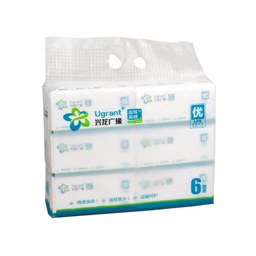 T兴龙广缘6连包抽取式面巾纸（优） 商品图1