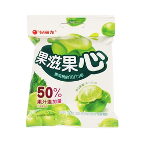 好丽友70g青葡萄味果滋果心软糖