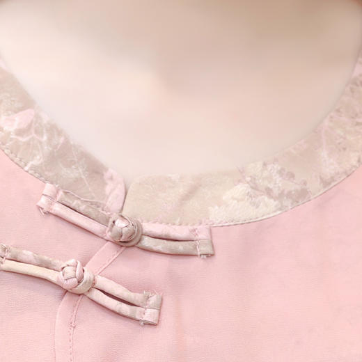 时尚国风印花短袖裙，气质假两件连衣裙QYM-LRX-ZY88351-Y 商品图3