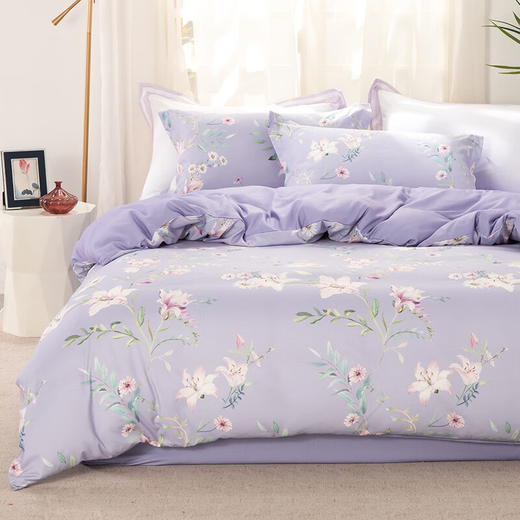 多喜爱  四件套  美眠康 摩卡绒套件 云梦花都  203*229cm 商品图1