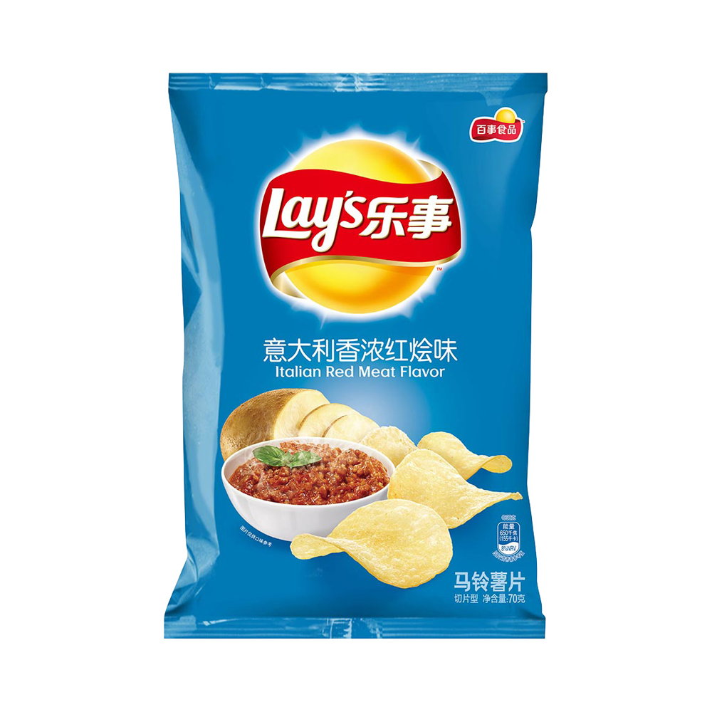 乐事70g意大利香浓红烩味薯片