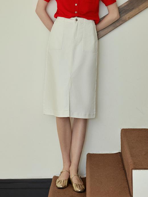 防晒防透白色牛仔裙FCE2JEN011 商品图2