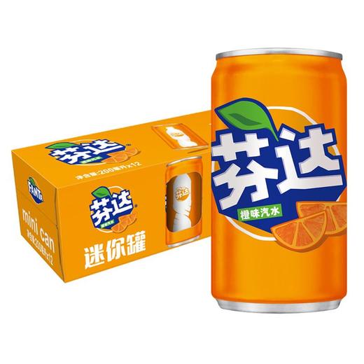 可口可乐200ml*12迷你罐芬达橙味汽水 商品图0