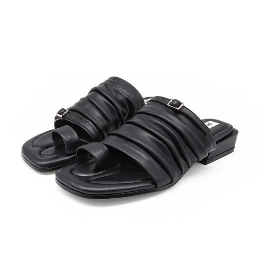 分趾褶皱拖鞋 商品图0