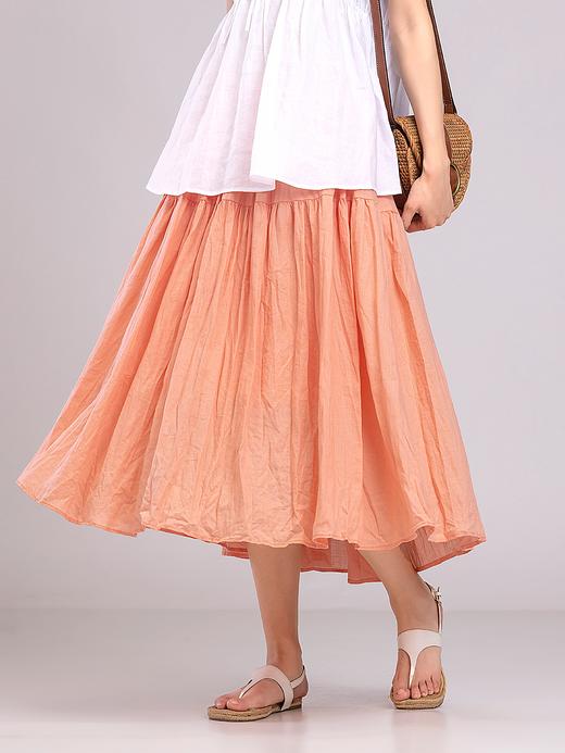 XIAOYU|拧皱苎麻半裙242QZ054 商品图1