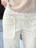 TYNVIE 乳白色贴袋同色缝线帆布长裤 商品缩略图5