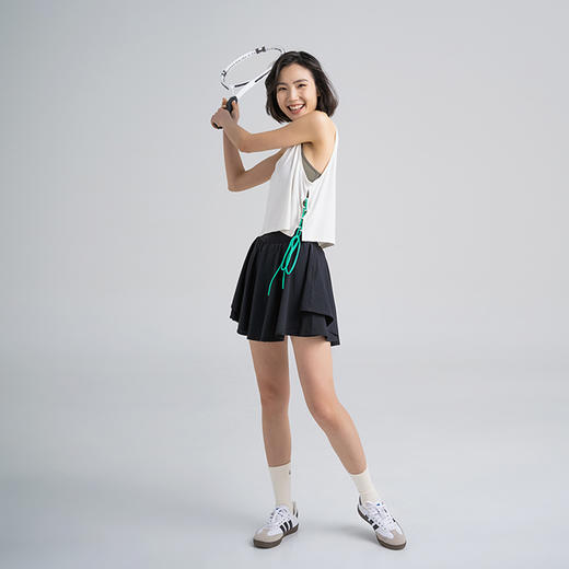 【冰感气孔面料】显高显腿长 防走光网球裙 松紧腰 抽绳 带内衬半身裙 商品图6