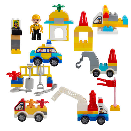 婴侍卫（BBG） 儿童积木车玩具套装134pcs  NO.139 商品图0