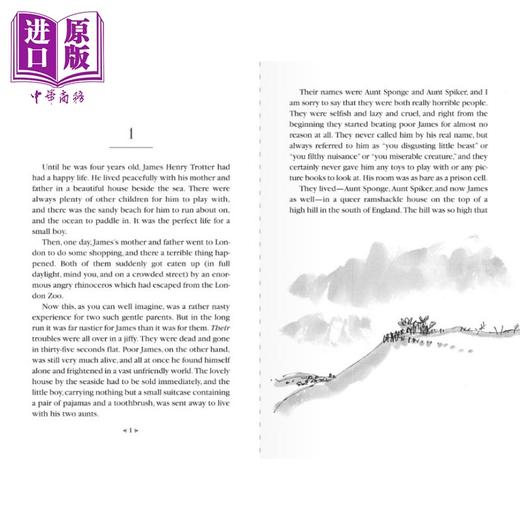 预售 【中商原版】罗尔德达尔 詹姆斯与大仙桃 美版 James And The Giant Peach Roald Dahl 儿童文学经典奇幻小说 英文原版进口图书 商品图1