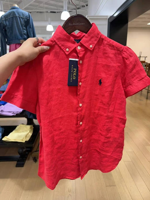 亚麻款💰699/件‼️⚠️拉夫劳伦新款女士夏季亚麻短袖衬衣，泡泡泡袖设计，很透气飘逸🤍😍通勤约会聚会都适合💥尺码XS起～ 商品图8