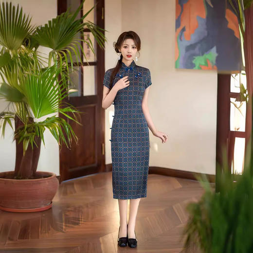 复古修身，长款日常改良旗袍GT-0901 商品图1