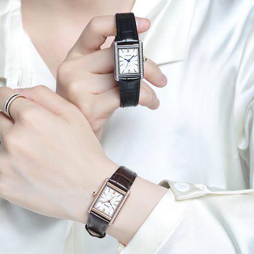 依波表EBOHR 大师系列经典优雅气质方表石英表女士腕表5171 商品图6