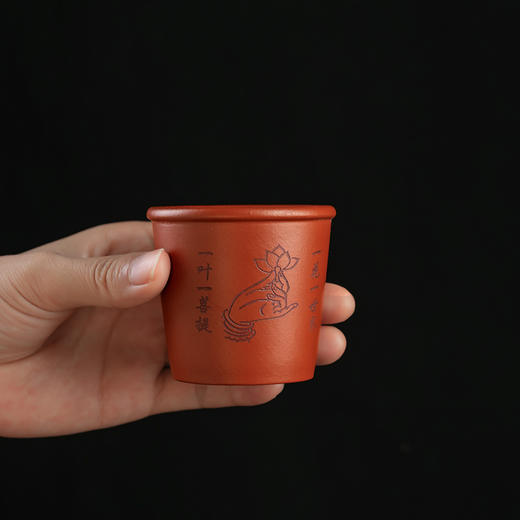 原矿朱泥杯一花一世界宜兴紫砂个人杯陶瓷主人杯茶杯功夫品茗杯高档茶具 商品图2