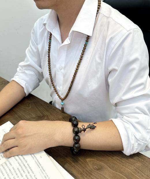 花花品质生活——金丝楠木手串！中国醉名贵的du有木材、香气淡雅幽香、沁人心脾  色泽璀璨。素有“东方shen木”之称~精品水波纹寓意遇水来💰男士家属福利/男女同款 商品图6
