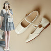 ZHR法式复古浅口方头小皮鞋2024春夏新款百搭外穿玛丽珍鞋配裙子 商品缩略图0